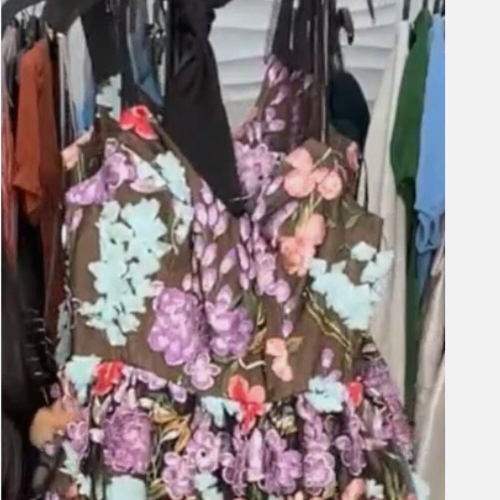 NWT DRESS THE POPULATION Kaitrin Sequin Floral Minidress SZ S MSRP 348